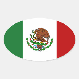 Cinco de Mayo Vlag van Mexico Ovale Sticker