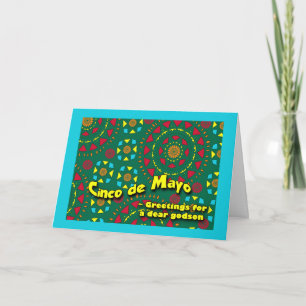 Cinco de Mayo voor Godson, Kleurrijk Mozaïek Ontwe Kaart