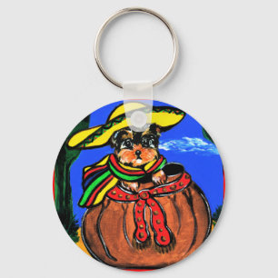 Cinco de Mayo Yorkie Poo Sleutelhanger