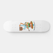 "Cinco de Meow" Cartoon Mustache Cat Skateboard (Horizontaal)