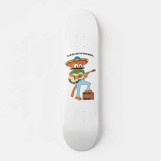 "Cinco de Meow" Cartoon Mustache Cat Skateboard (Voorkant)