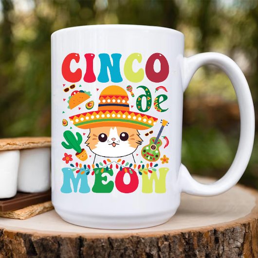 Cinco De Meow | Grappige Mexicaanse kat Cinco De M Koffiemok