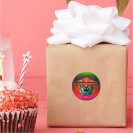 Cinco de Meow Gray Cat Cinco de Mayo Mexico Ronde Sticker