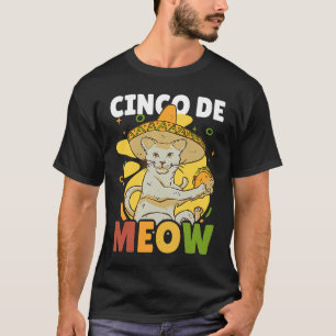 Cinco de Meow met Kat voor Cinco de Mayo T-shirt