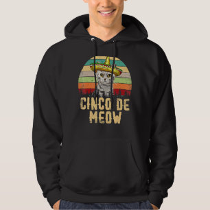 Cinco de Meow Mexico Mayo Cats Cinco de Ma Hoodie