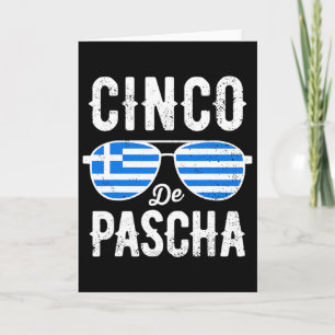 Cinco De Pascha Griekse Vlag Grappig Grieks Pasen Kaart