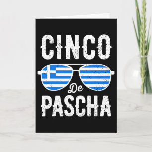 Cinco De Pascha Griekse Vlag Grappig Grieks Pasen  Kaart