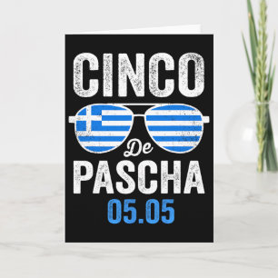 Cinco De Pascha Griekse Vlag Grappig Grieks Pasen Kaart