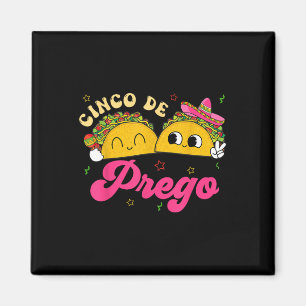 Cinco De Prego Taco Sombrero Zwangerschapsaankondi Magneet