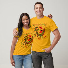 Cinco kleurengoud t-shirt