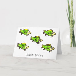 Cinco Peces Fish Feliz Cumpleanos Verjaardagskaart Kaart