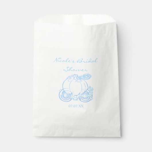 Cinderella Blue Carriage Party Favoriser les sacs (Devant)