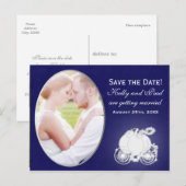 Cinderella Blue & Silver Carriage Foto Briefkaart (Voorkant / Achterkant)