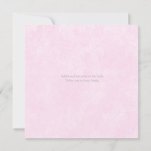 Cinderella Carrosse Doré Invitation Princesse Rose (Dos)