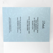 Cinderella Elegant Blue Trifold Wedding Programme (Intérieur en premier)