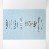 Cinderella Elegant Blue Trifold Wedding Programme (Intérieur au milieu)