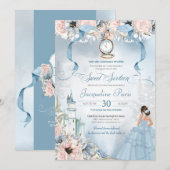 Cinderella Fairy Tale Princess Sweet 16 Birthday Kaart (Voorkant / Achterkant)