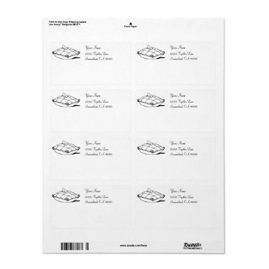 Cinderella Glass Slipper Aangepast Verzendlabel (Full Sheet)