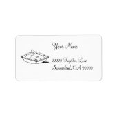 Cinderella Glass Slipper en Kussen Adres Etiket (Voorkant)