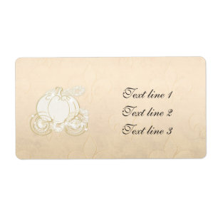 Cinderella Gouden Wagen Champagne Prinses Label