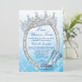 Cinderella Invitation, Princess Invitation Kaart (Staand voorkant)