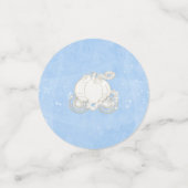 Cinderella koets blauw en goud sprookje confetti (Kleine voorkant)