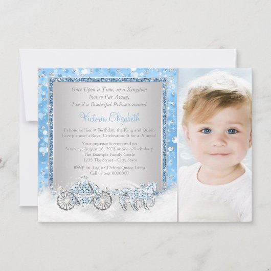 Cinderella Prinses Verjaardagsfeest Kaart (Voorkant)