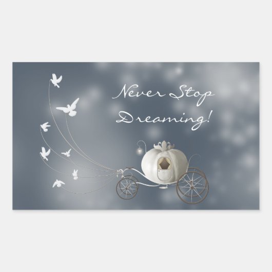 Cinderella Pumpkin Rechthoekige Sticker (Voorkant)