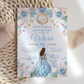 Cinderella Quinceañera Uitnodiging Prinses Jurk