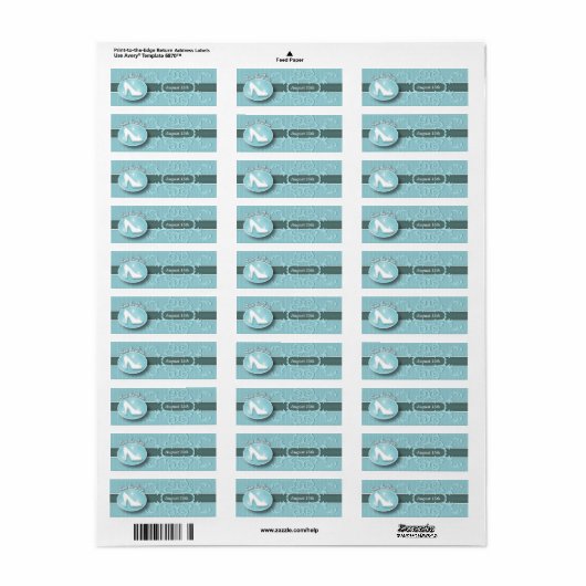 Cinderella Slipper Bewaar de datum Etiket (Full Sheet)