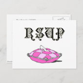 Cinderella Slipper Custom RSVP Response Briefkaart (Voorkant / Achterkant)