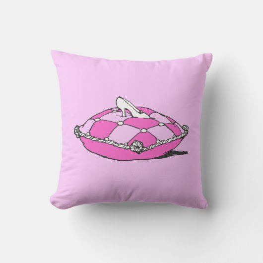 Cinderella Slipper Pink Pillow Kussen (Voorkant)