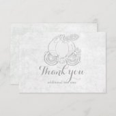 Cinderella White Silver Princess Carriage Kaart (Voorkant / Achterkant)