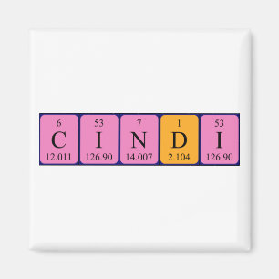 Cindi periodieke lijstnaam magneet
