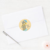 Cindy Beer Holding Parasol Ronde Sticker (Envelop)