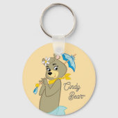 Cindy Beer Holding Parasol Sleutelhanger (Achterkant)