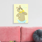 Cindy Beer speelse pose Canvas Afdruk (Insitu (Woonkamer))