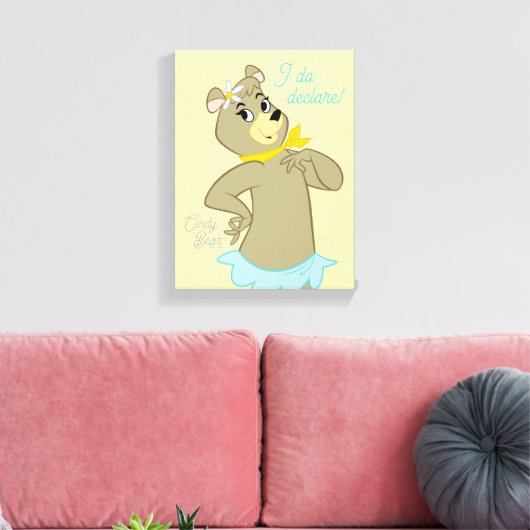 Cindy Beer speelse pose Canvas Afdruk (Insitu (Woonkamer))