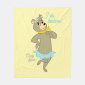 Cindy Beer speelse pose Fleece Deken (Voorkant)