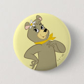 Cindy Beer speelse pose Ronde Button 5,7 Cm (Voorkant)