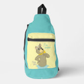 Cindy Beer speelse pose Sling Bag (Voorkant)