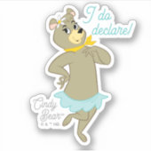 Cindy Beer speelse pose Sticker (Voorkant)