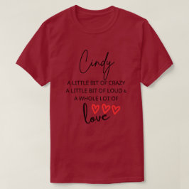 Cindy kleurrijke liefde t-shirt