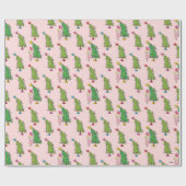 Cindy-Lou, die en kerstboompatroon Cadeaupapier (Vlak)
