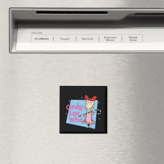 Cindy Lou Who Candy Cane T Shirt Magneet (Insitu (Vaatwasser))