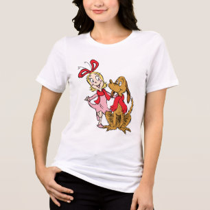 Cindy Lou Who en Max de Hond Tri-Blend Shirt