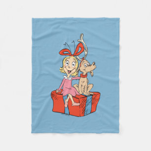 Cindy Lou Who en Max op een cadeau Fleece Deken