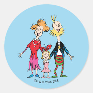 Cindy Lou Who's familieportret Ronde Sticker