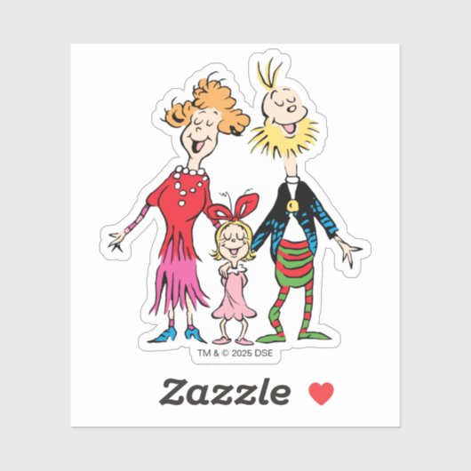 Cindy Lou Who's Family Portrait Sticker (Vel)