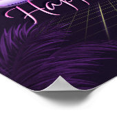 Cindy Name Prénom lila retro Poster Anniversaire (Coin)